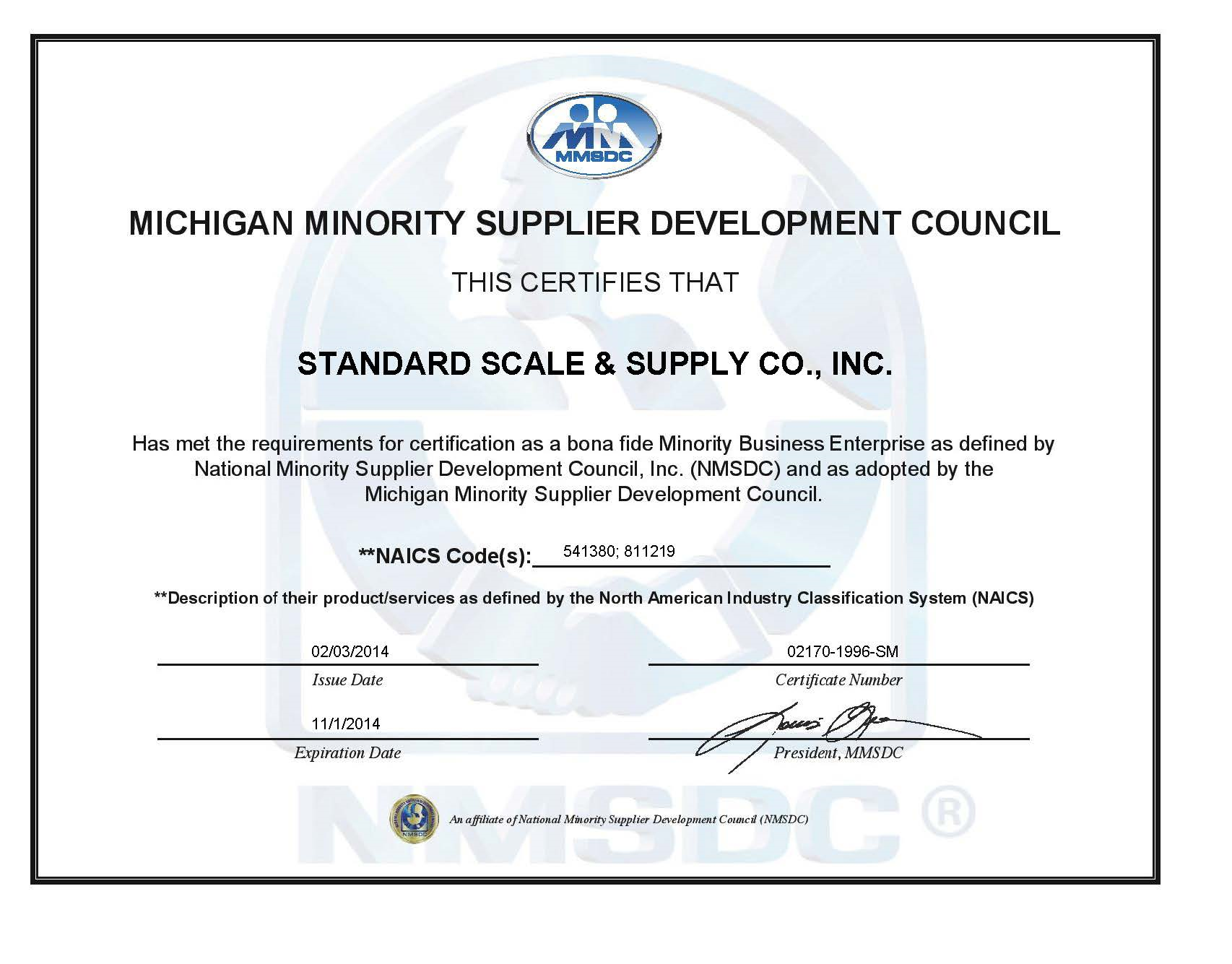 2014 MMSDC MBE
Certificate 2014 MMSDC MBE
Certificate