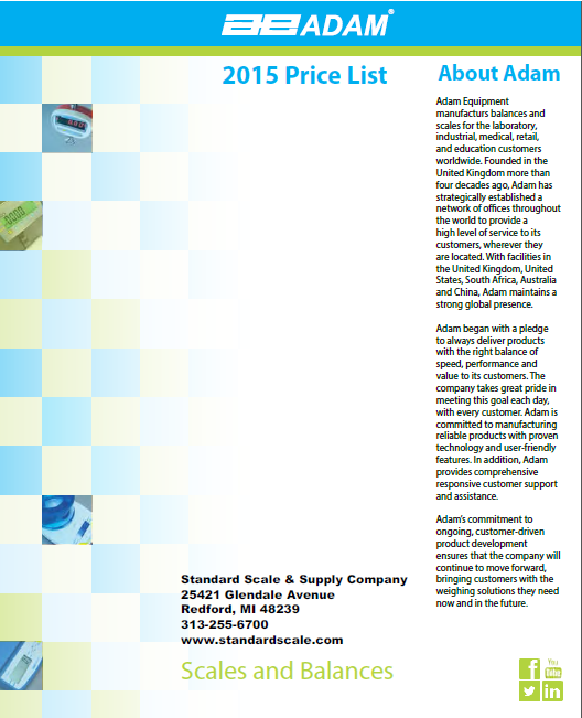Adam Equip General Catalog 2015 Adam Equip General Catalog 2015