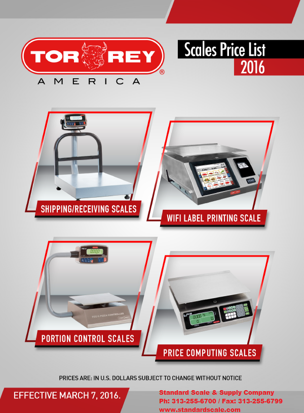 Tor-Rey Scale Price List 2016 Tor-Rey Scale Price List 2016